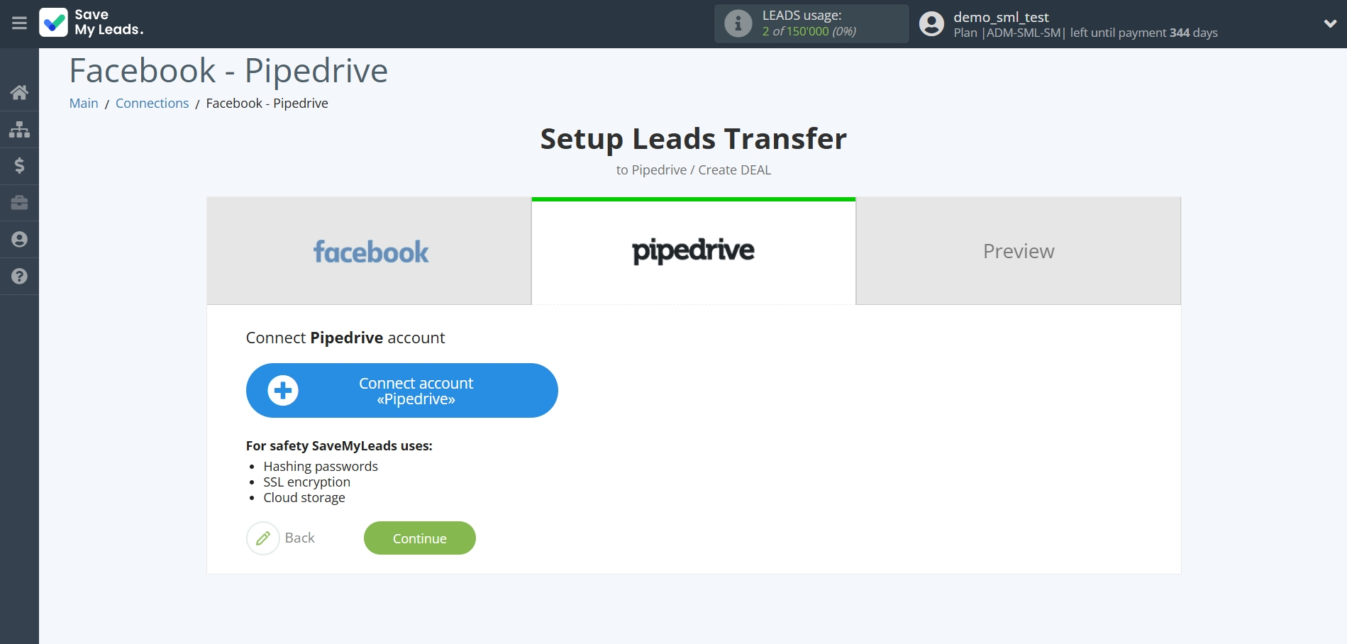 How to Connect Facebook with Pipedrive Create Deal | Data Destination account connection How to Connect Facebook with Pipedrive Create Deal | Data Destination account connection