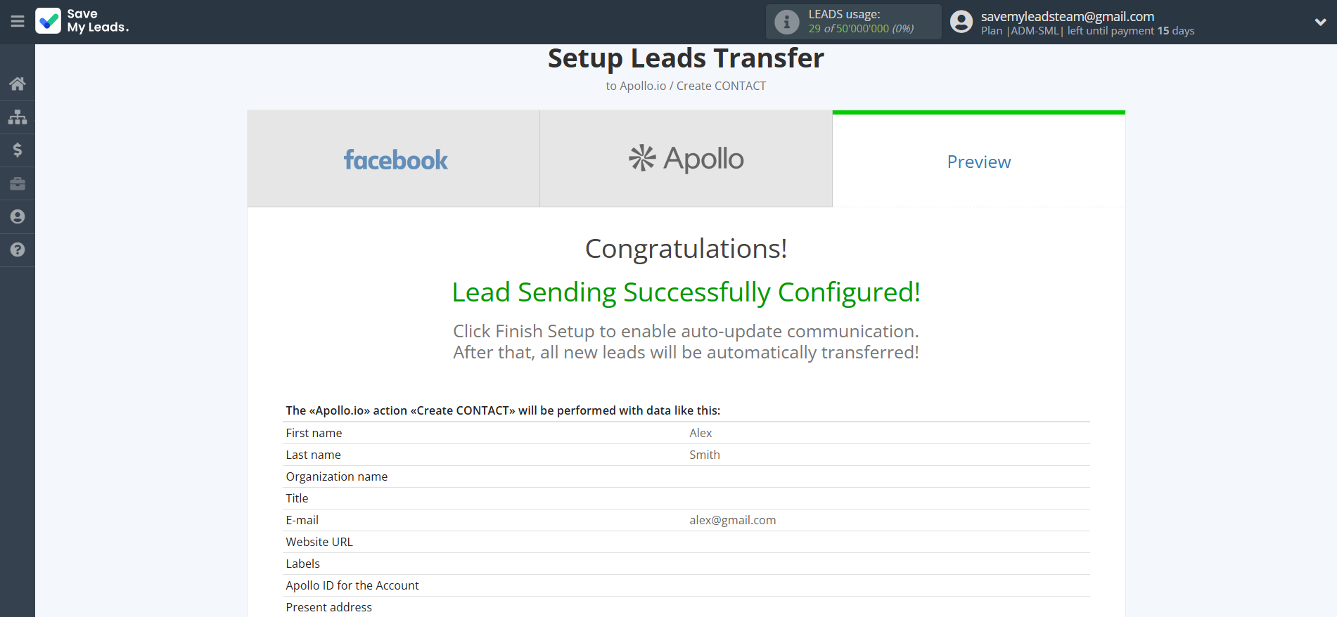 How to Connect Facebook with Apollo.io Create Contacts | Test data How to Connect Facebook with Apollo.io Create Contacts | Test data