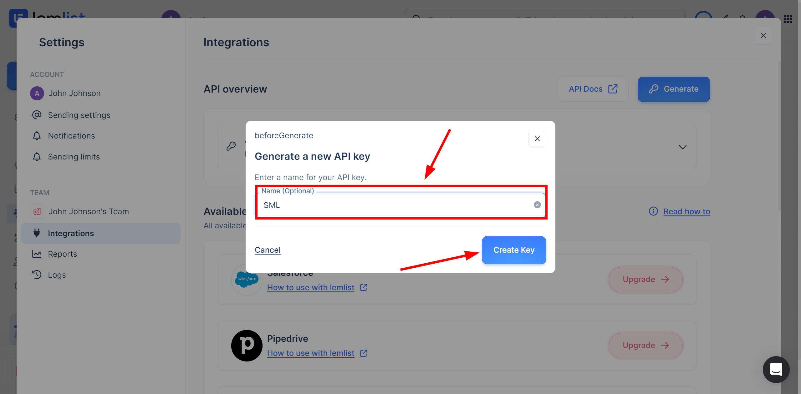 How to Connect TikTok with Lemlist | Data Destination account connection