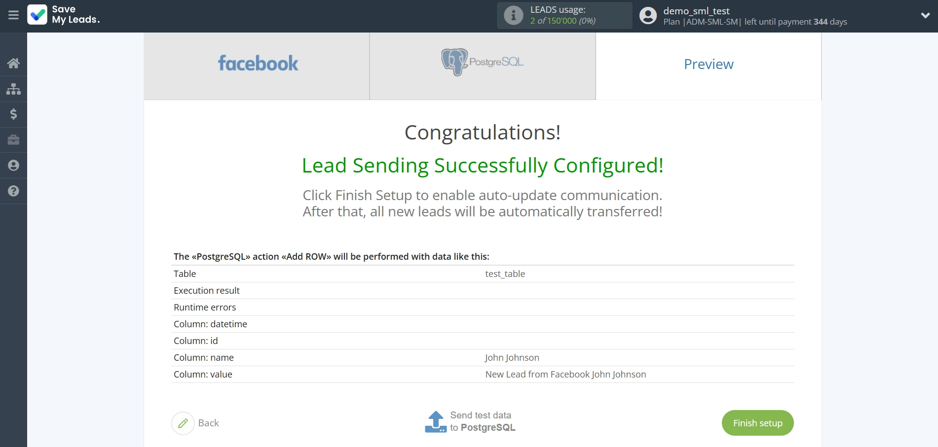 How to Connect Facebook with PostgreSQL | Test data How to Connect Facebook with PostgreSQL | Test data