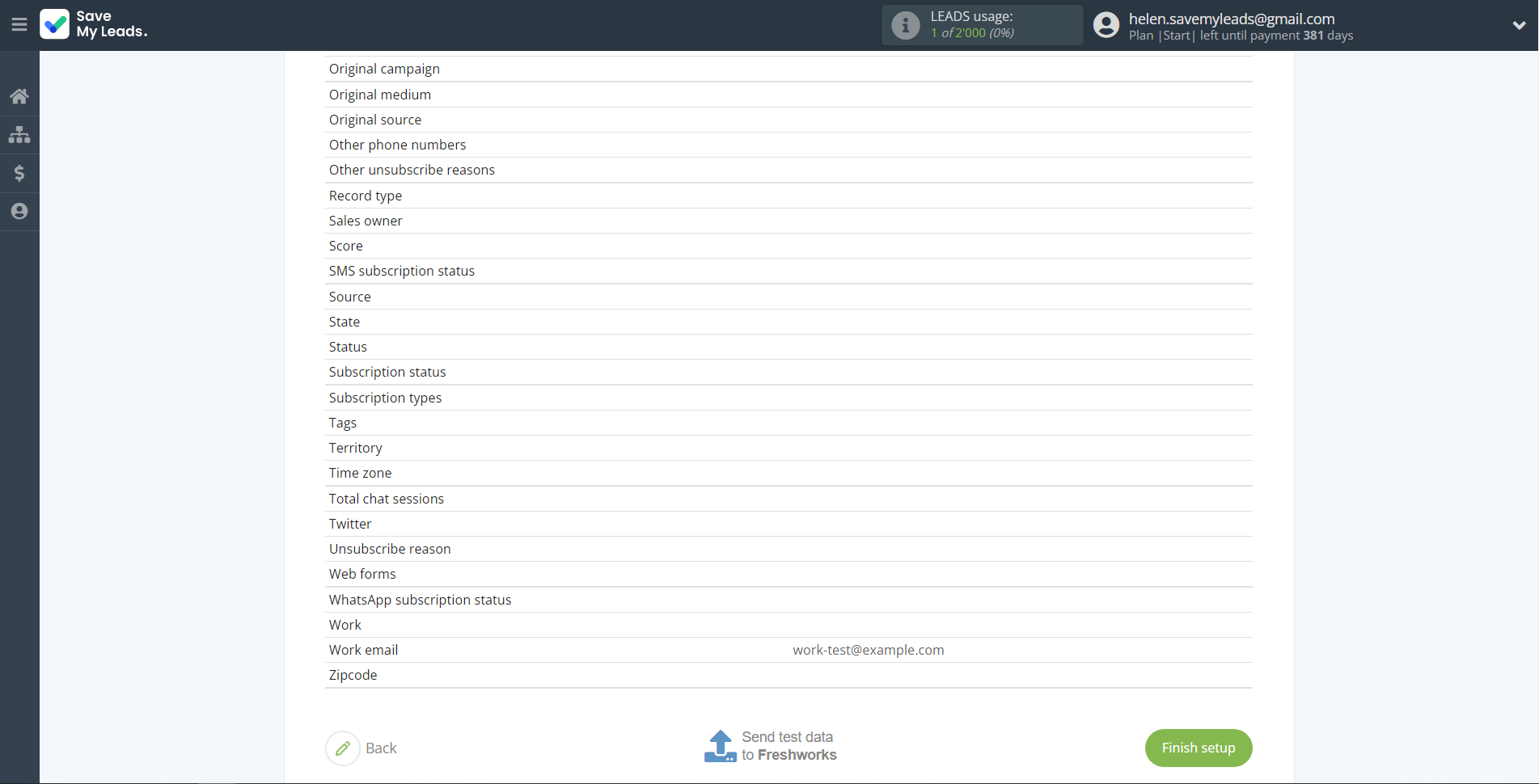 How to Connect Google Lead Form with Freshworks Create Contacts | Test data