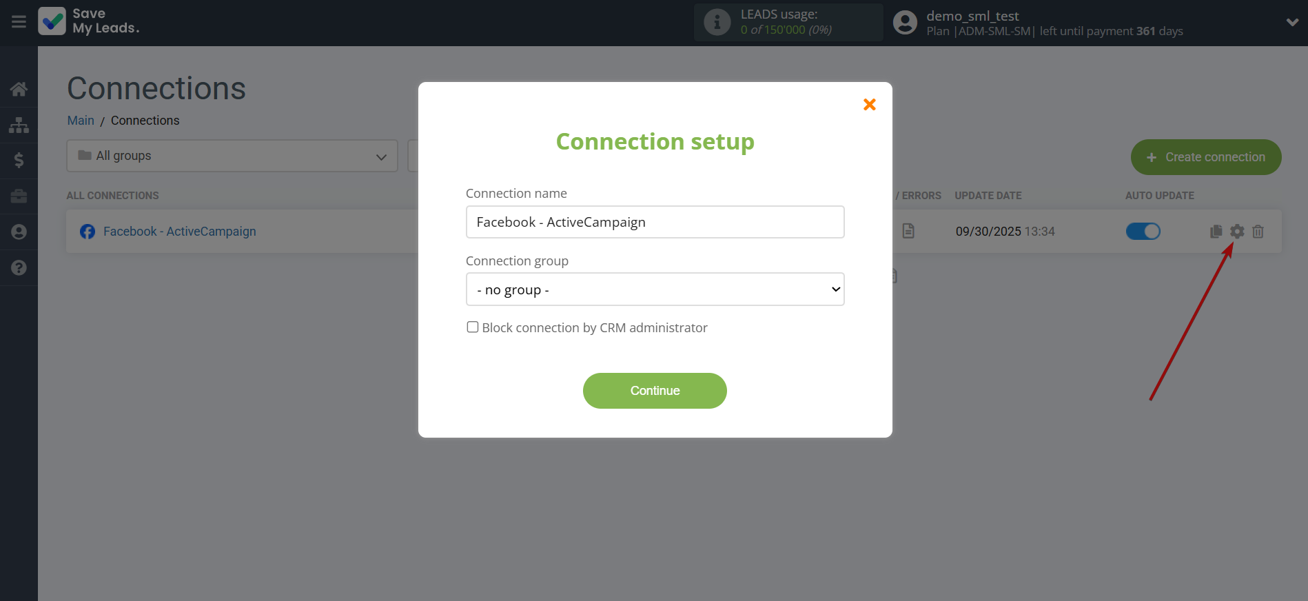 How to Connect Facebook with ActiveCampaign Create Deal | Name and group connection