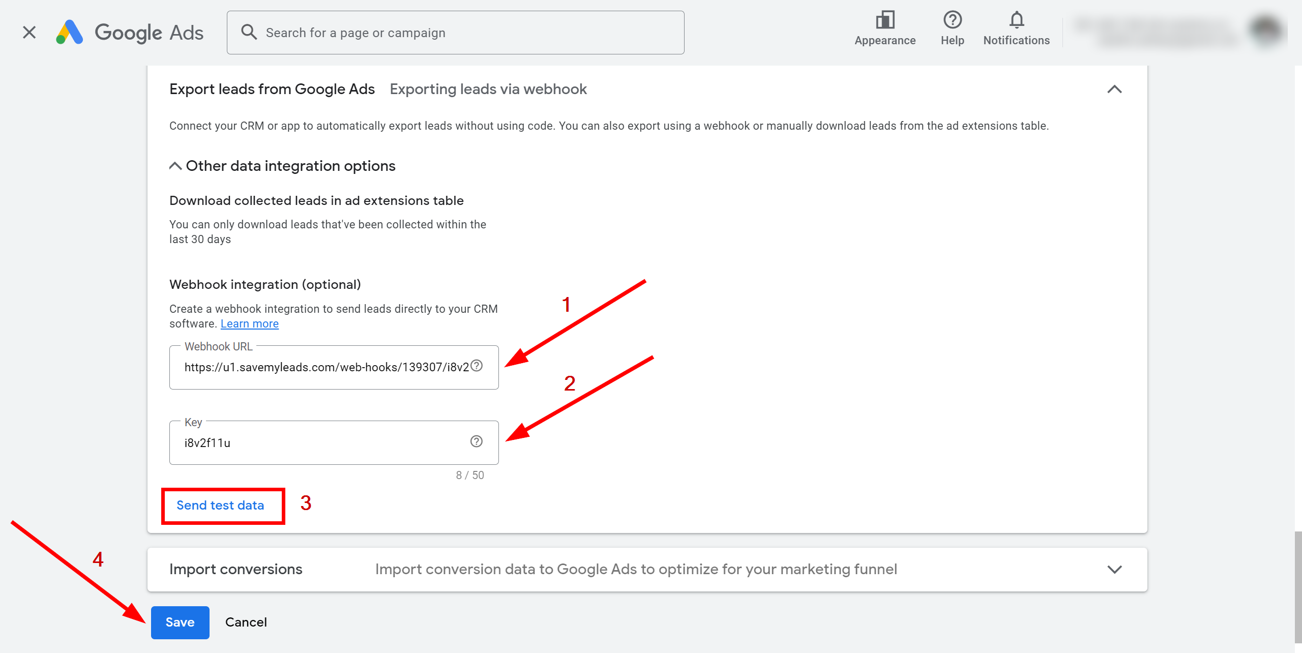 How to Connect Google Lead Form with Salesmsg | Data Source account connection