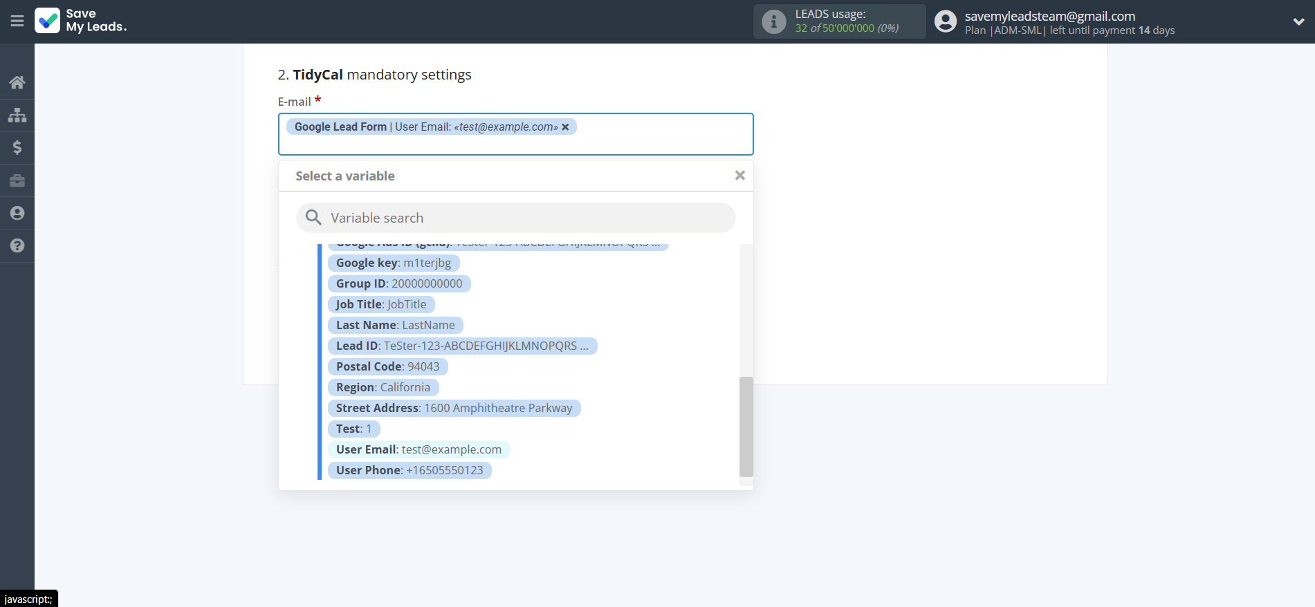 How to Connect Google Lead Form with TidyCal Create Contacts | Assigning fields How to Connect Google Lead Form with TidyCal Create Contacts | Assigning fields