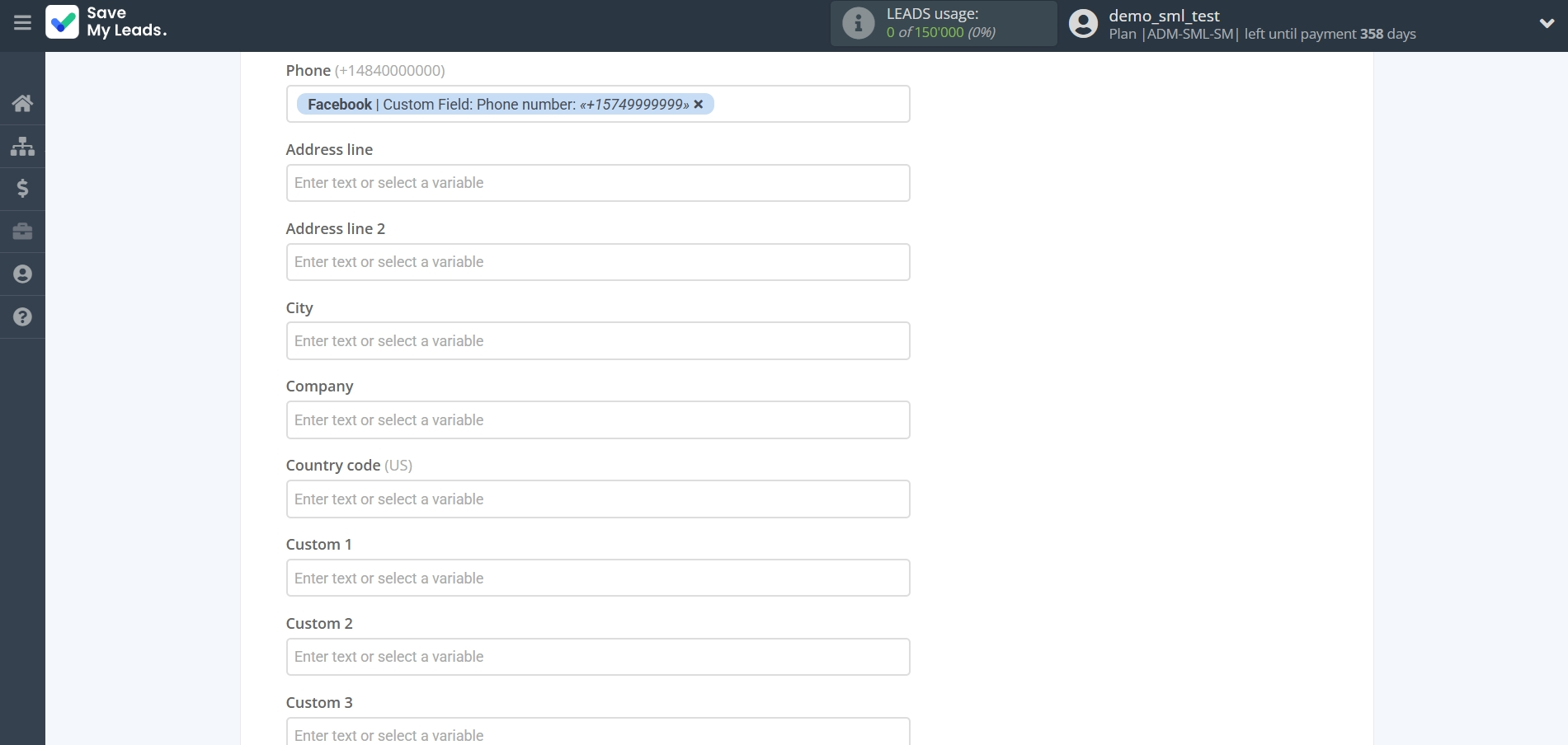 How to Connect Facebook with ClickSend Add Contacts | Assigning fields