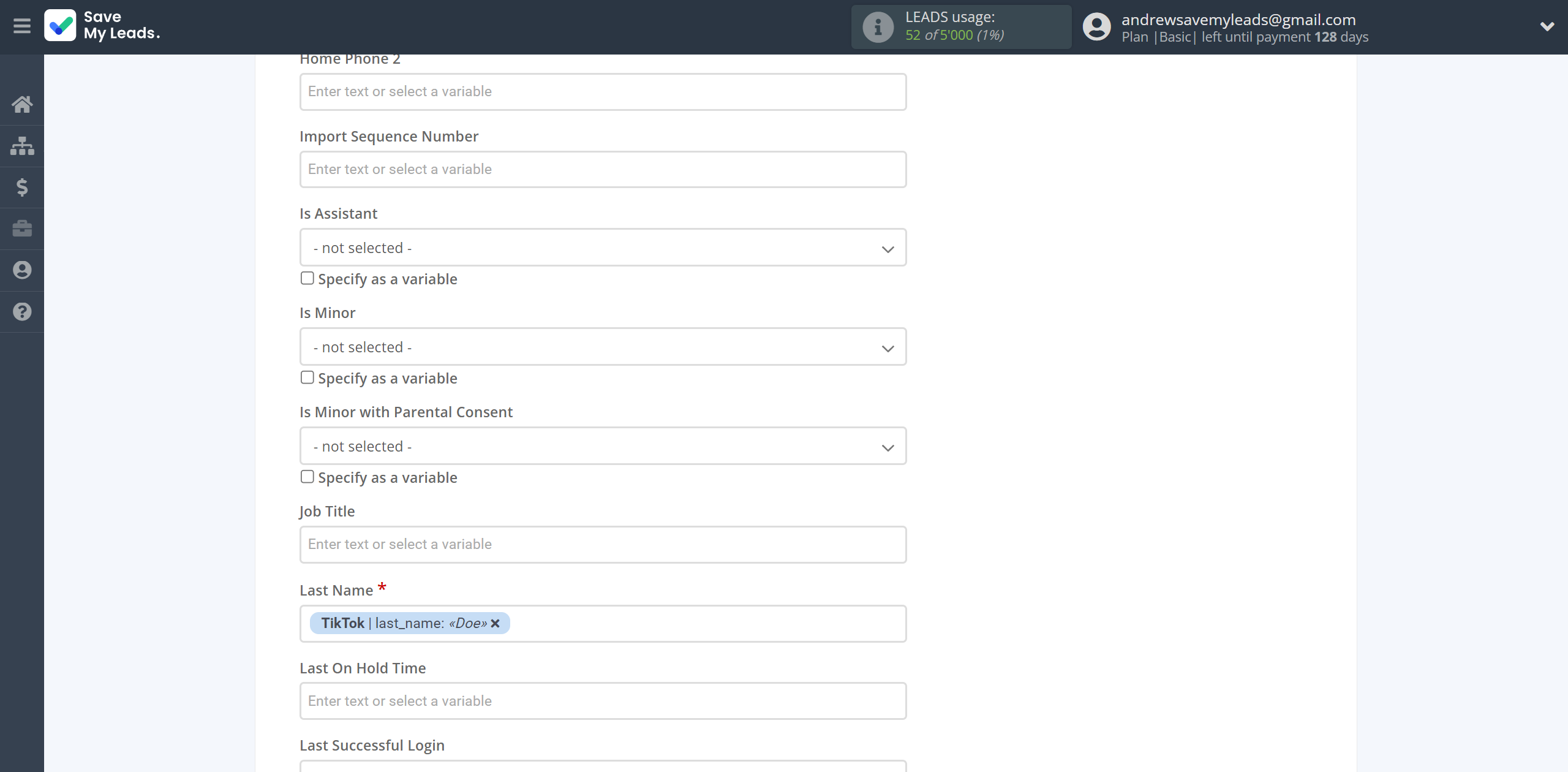 How to Connect TikTok with Microsoft Dynamics 365 Create Contacts | Assigning fields