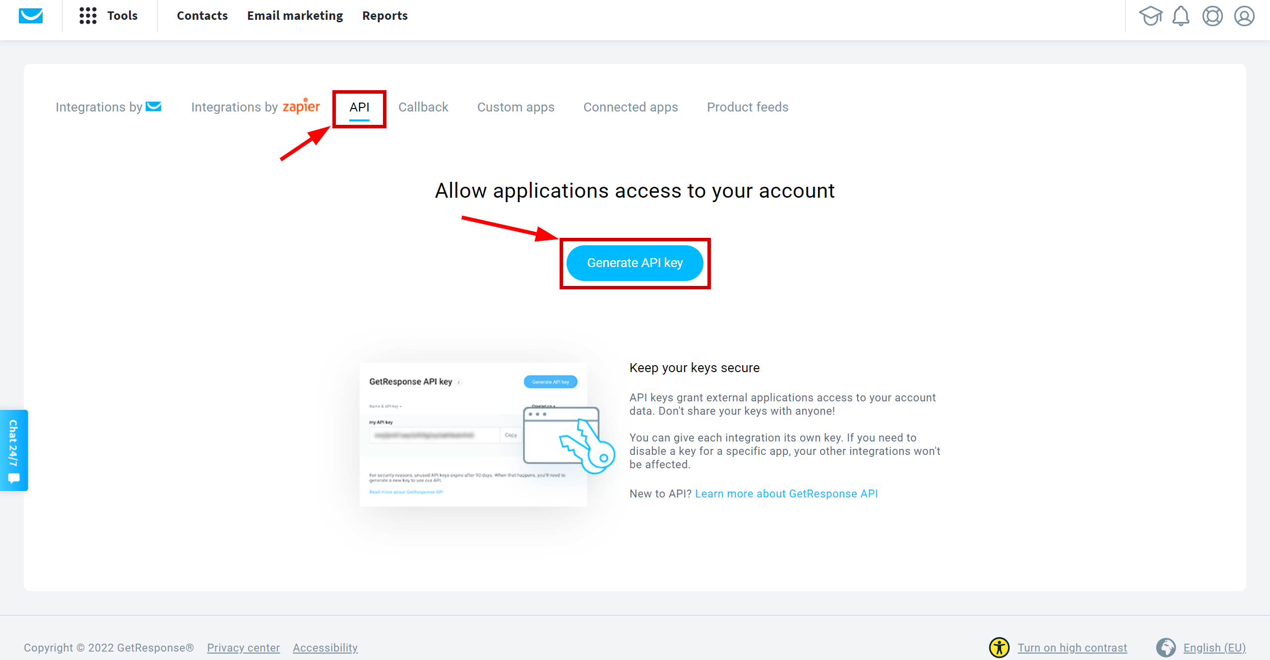 How to Connect Webhooks with GetResponse | Data Destination account connection