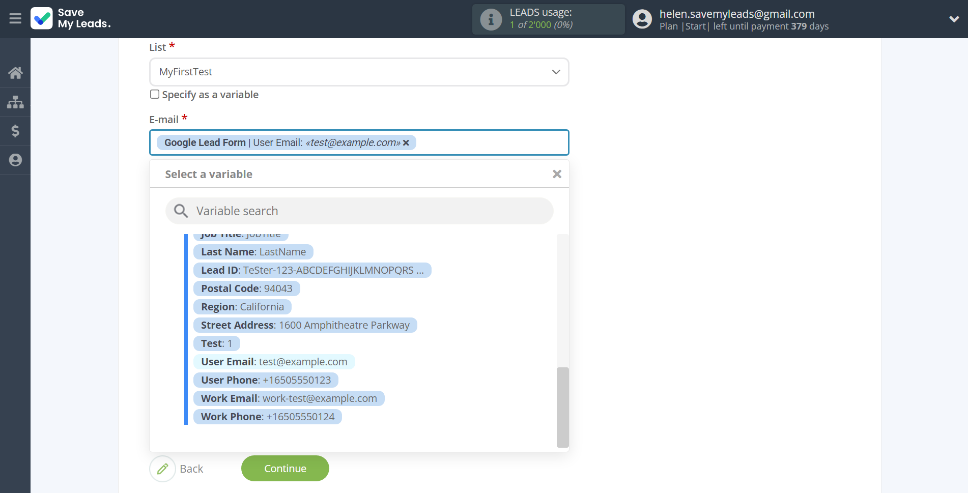 How to Connect Google Lead Form with Mailjet | Assigning fields