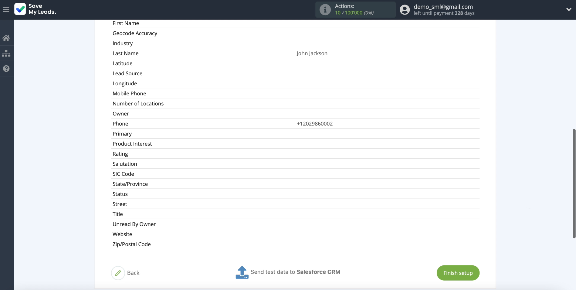 Salesforce and Facebook integration | Test data, part 2 Salesforce and Facebook integration | Test data, part 2