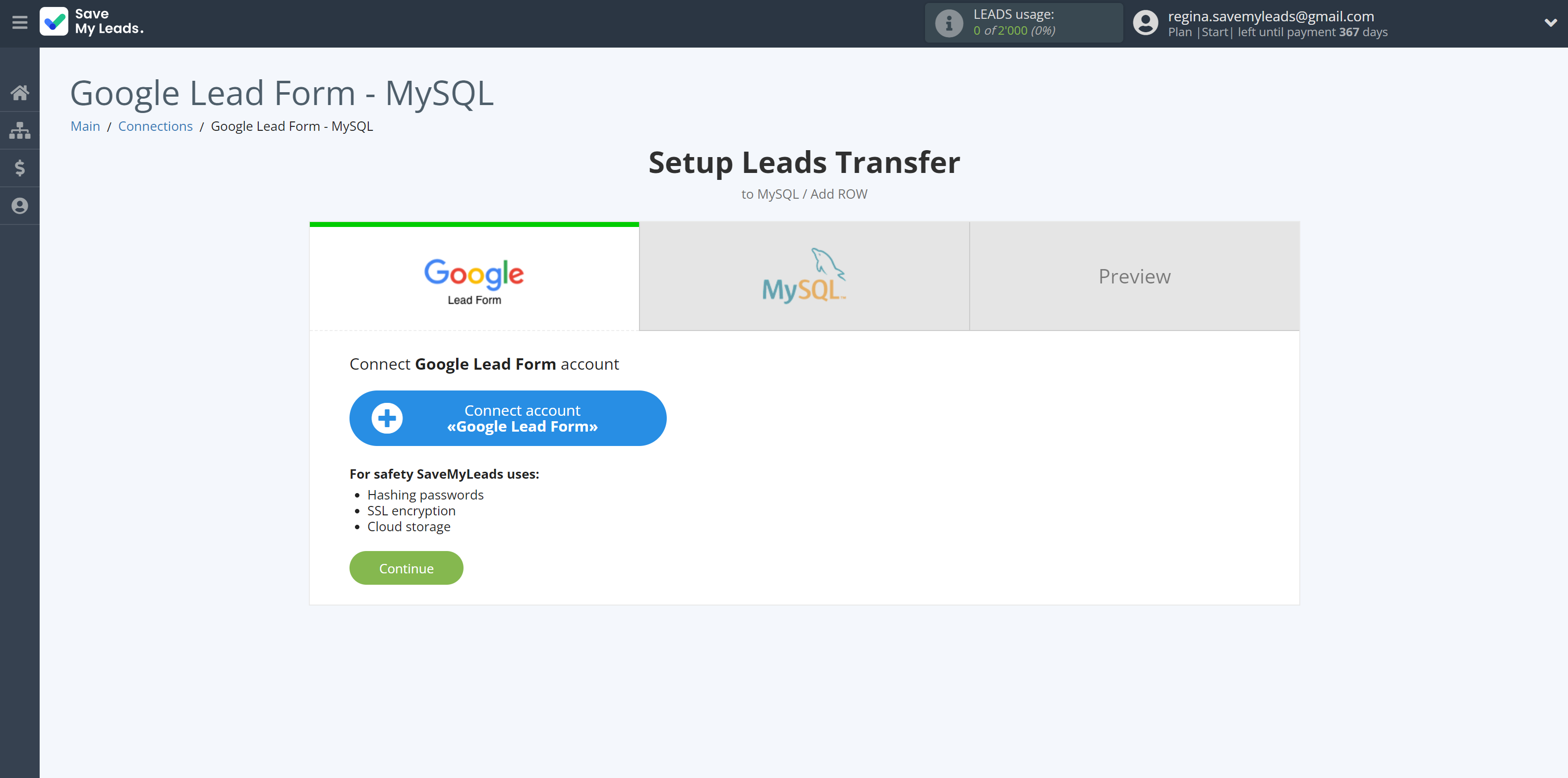 How to Connect Google Lead Form with MySQL | Data Source account