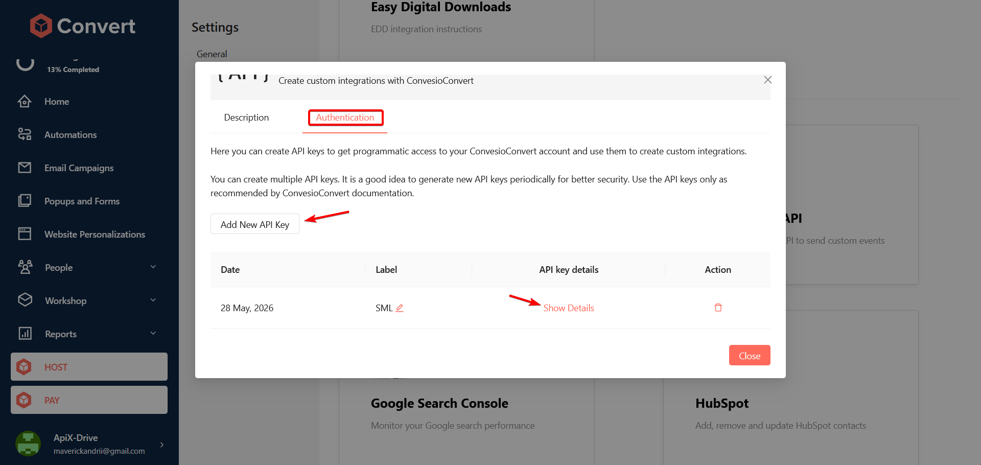 How to Connect Google Lead Form with ConvesioConvert | ConvesioConvert account API
