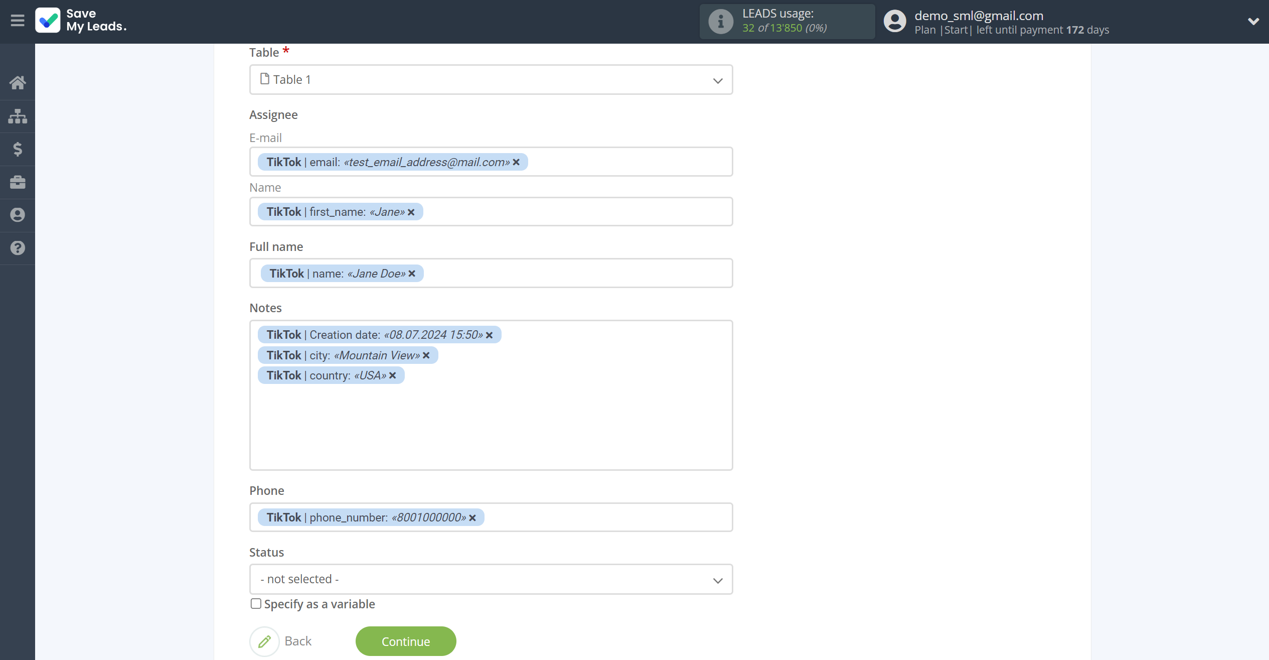 How to Connect TikTok with AirTable | Assigning fields