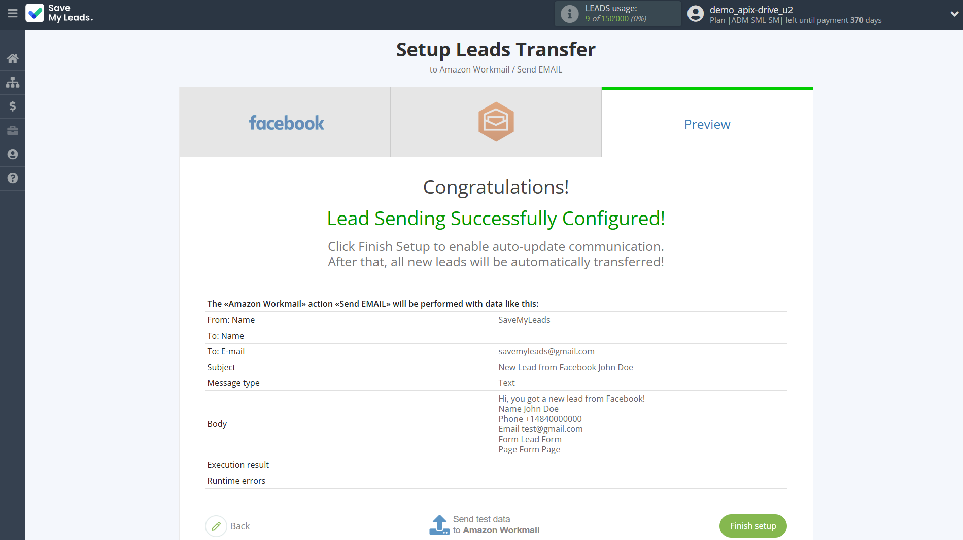 How to Connect Facebook with Amazon Workmail | Test data How to Connect Facebook with Amazon Workmail | Test data