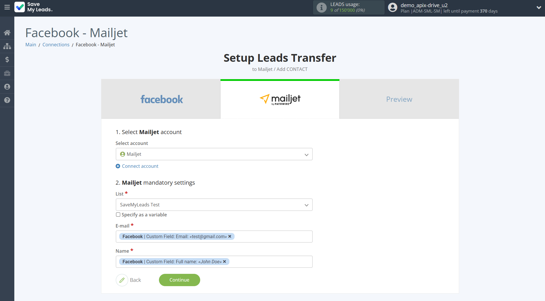 How to Connect Facebook with Mailjet | Assigning fields How to Connect Facebook with Mailjet | Assigning fields