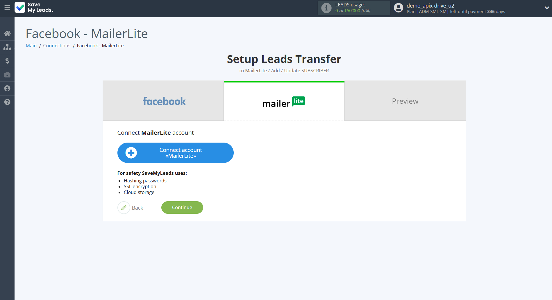 How to Connect Facebook with MailerLite | Data Destination account connection How to Connect Facebook with MailerLite | Data Destination account connection