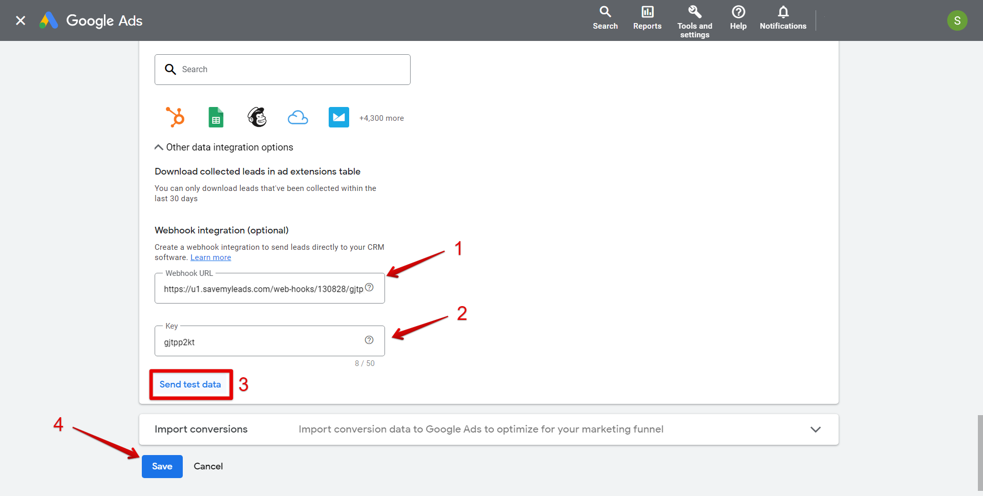 How to Connect Google Lead Form with Telegram | Data Source account connection