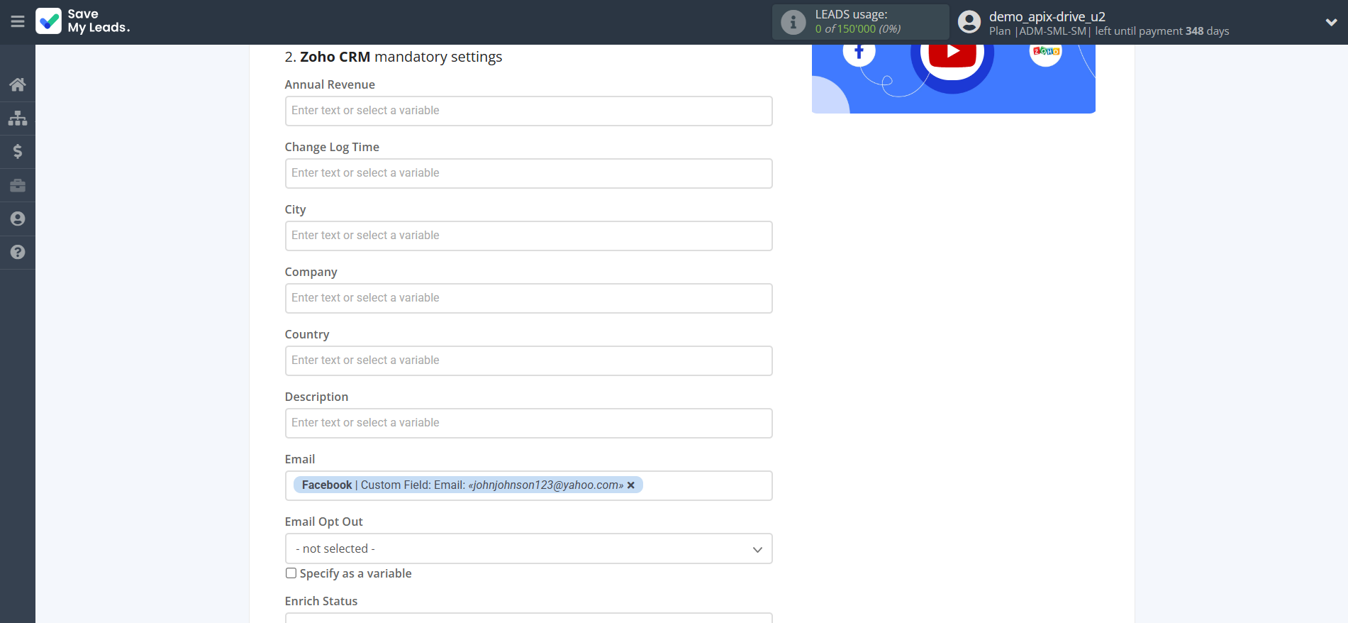 How to Connect Facebook with Zoho CRM Create Leads | Assigning fields How to Connect Facebook with Zoho CRM Create Leads | Assigning fields