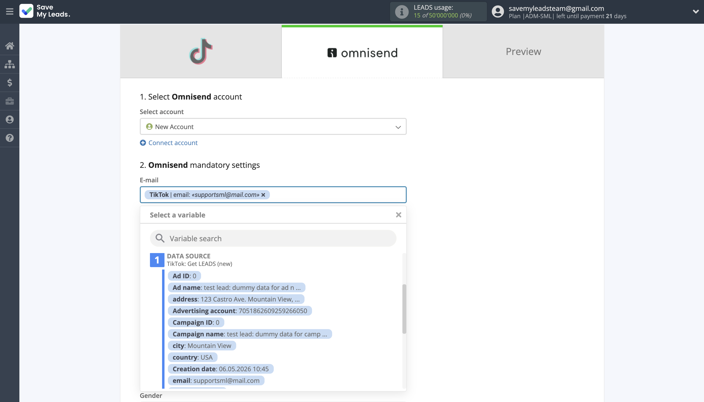 How to Connect TikTok with Omnisend Create Contacts | Assigning fields How to Connect TikTok with Omnisend Create Contacts | Assigning fields