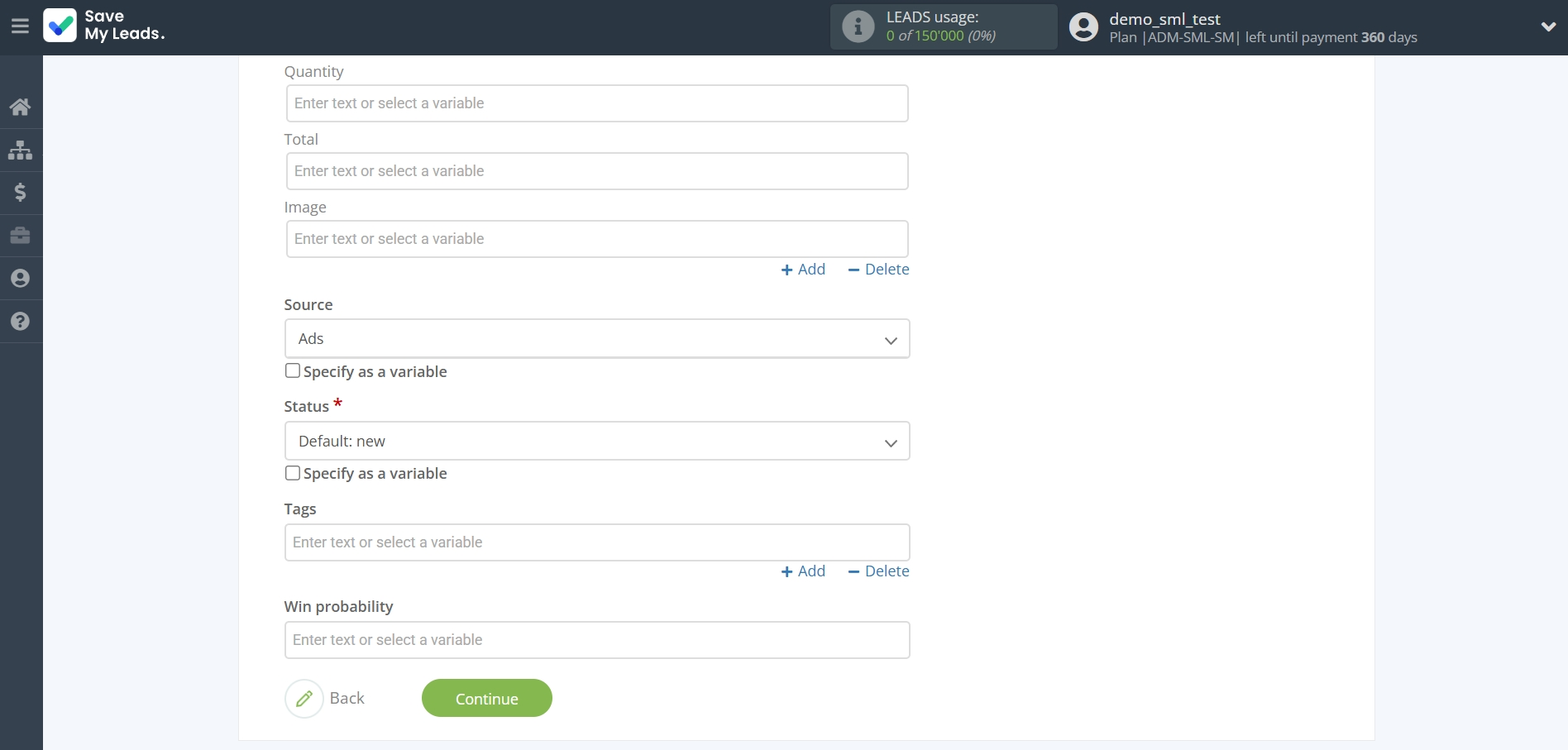 How to Connect Facebook with AgileCRM Create Deal | Assigning fields