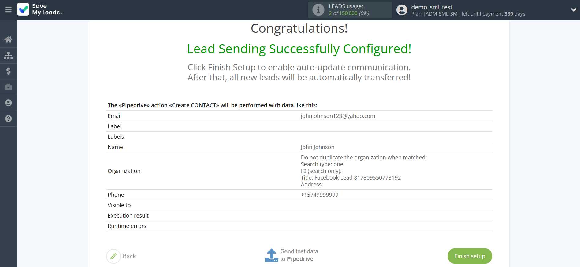 How to Connect Facebook with Pipedrive Create Contacts | Test data How to Connect Facebook with Pipedrive Create Contacts | Test data