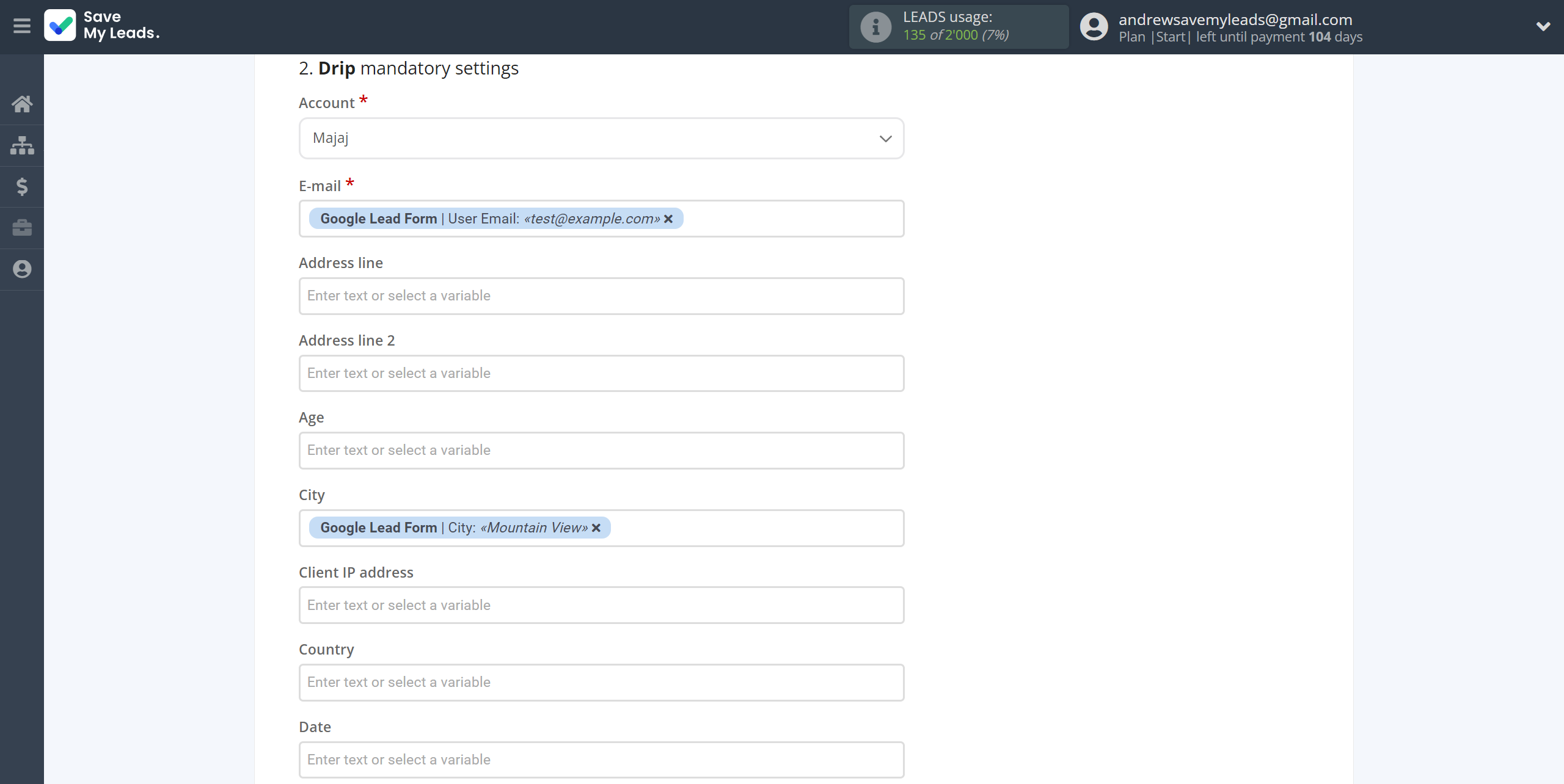 How to Connect Google Lead Form with Drip Create/Update Subscribers | Assigning fields