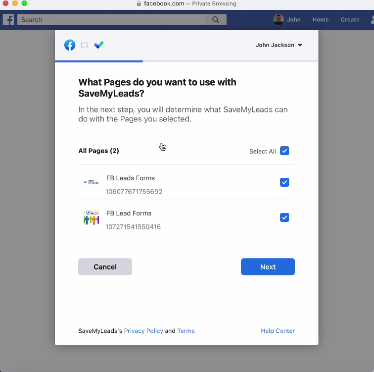 How to Add Ontraport Contacts from New Facebook Leads | Select Pages
