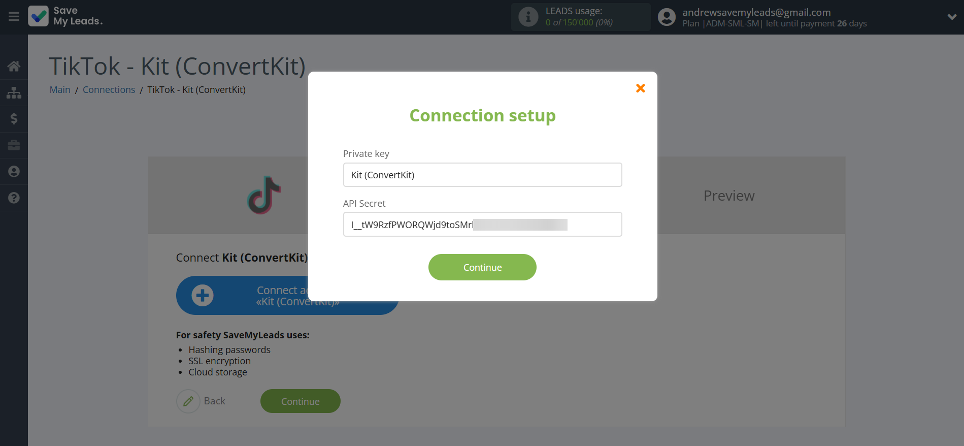 How to Connect TikTok with Kit (ConvertKit) | Data Destination account connection How to Connect TikTok with Kit (ConvertKit) | Data Destination account connection