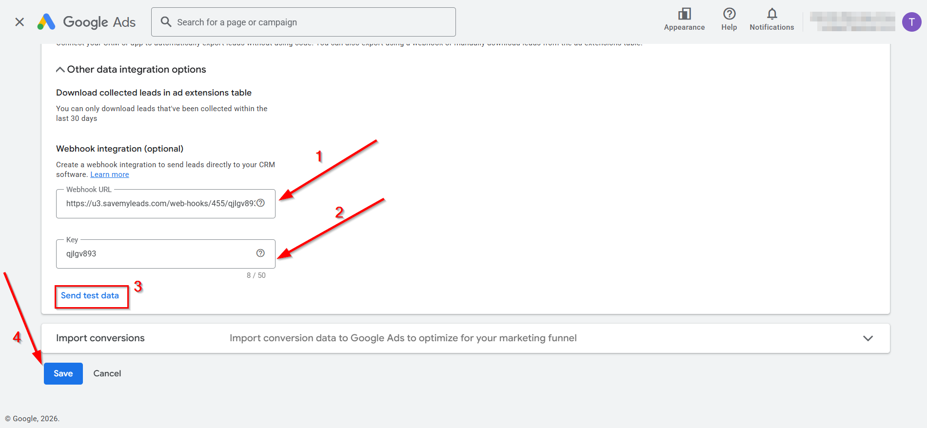 How to Connect Google Lead Form with Hunter.io Create Contact | Data Source account connection
