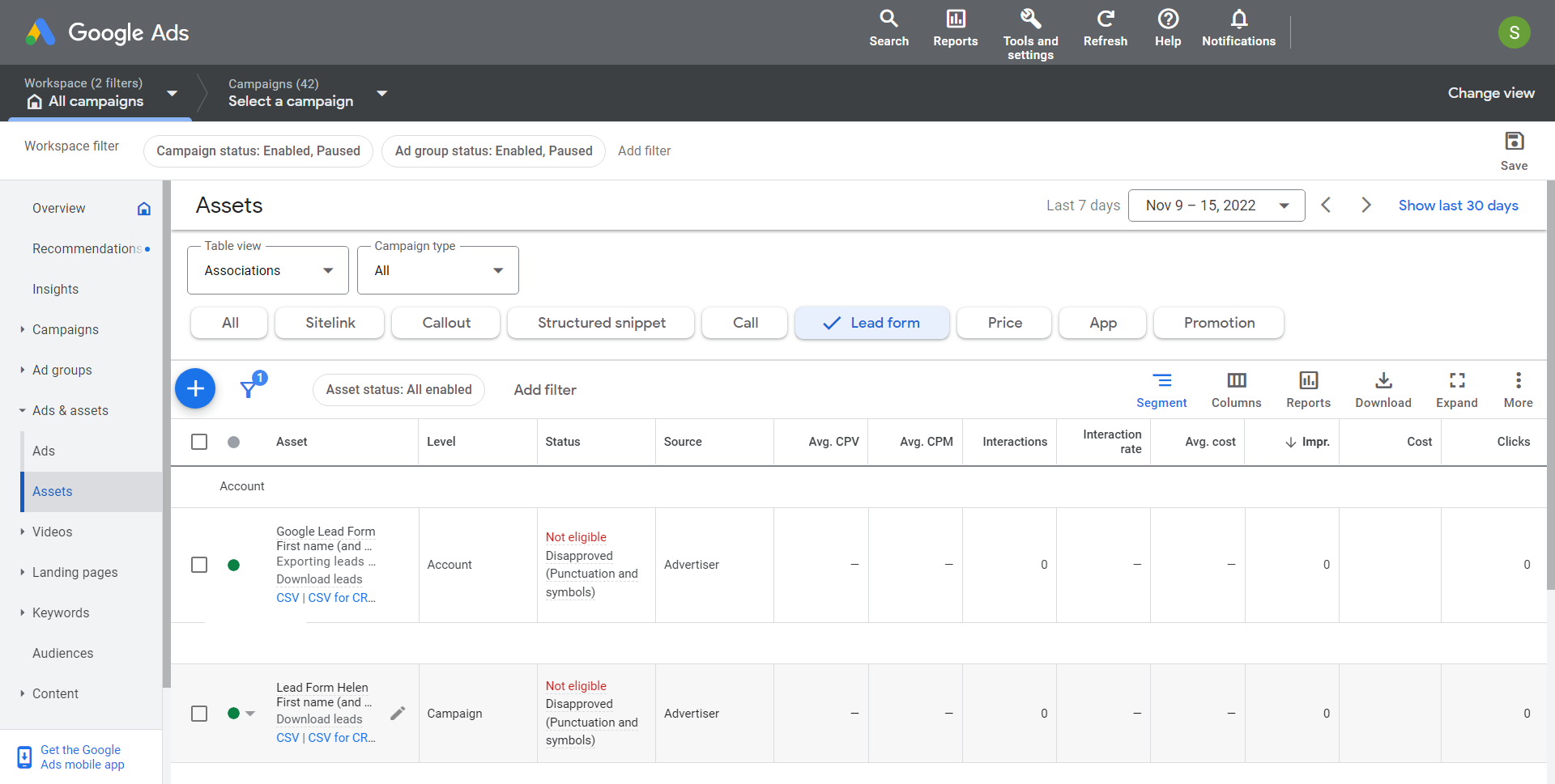 How to Connect Google Lead Form with Google Sheets | Data Source account connection