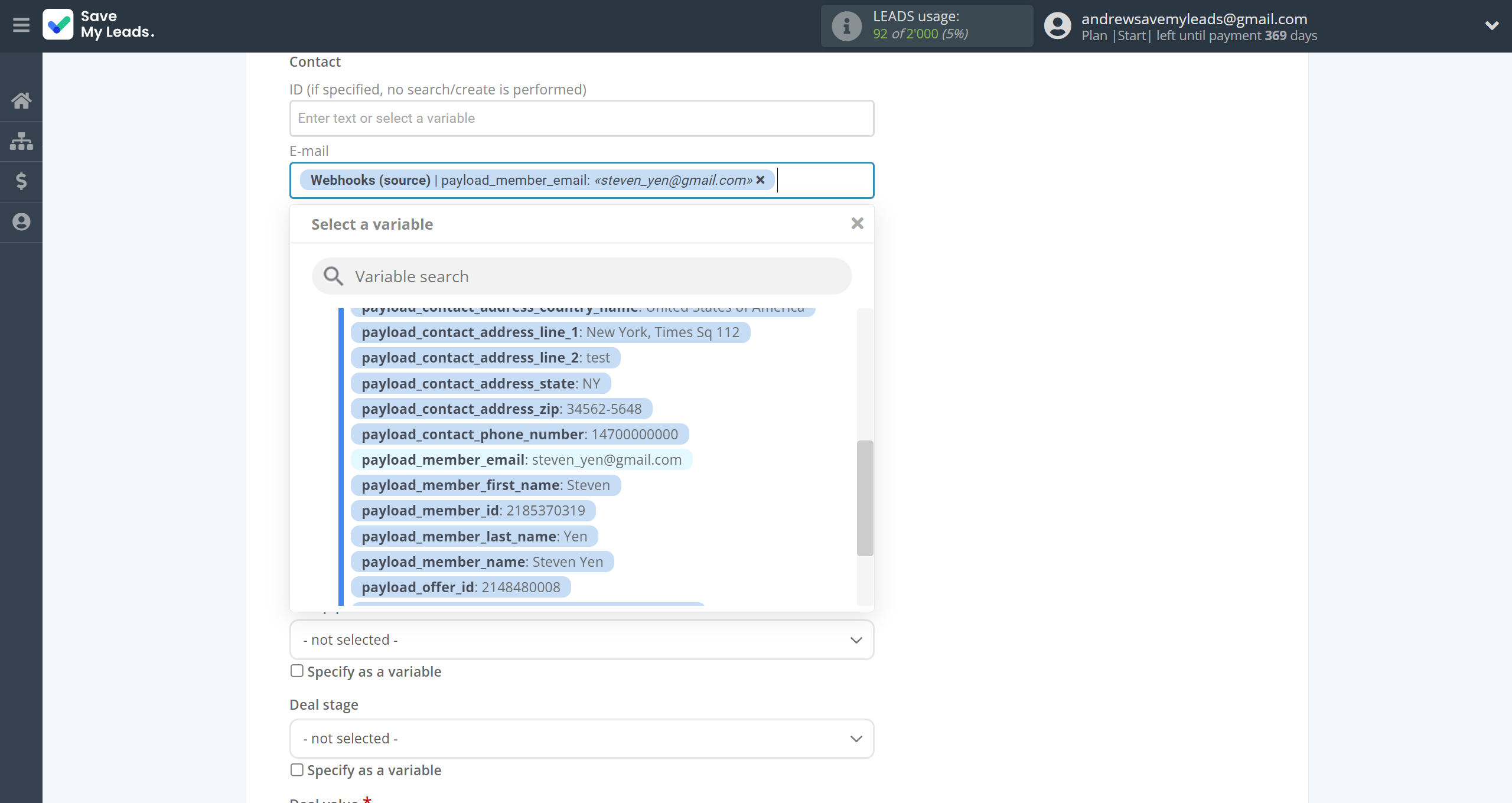 How to Connect Webhooks with Freshworks Create Deal | Assigning fields