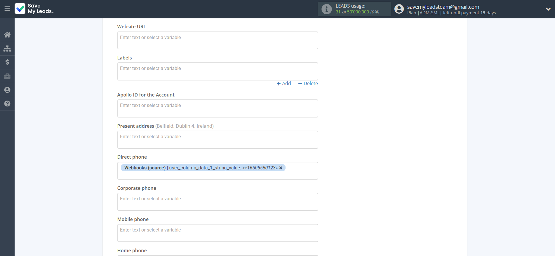 How to Connect Webhooks with Apollo.io Create Contacts | Assigning fields How to Connect Webhooks with Apollo.io Create Contacts | Assigning fields