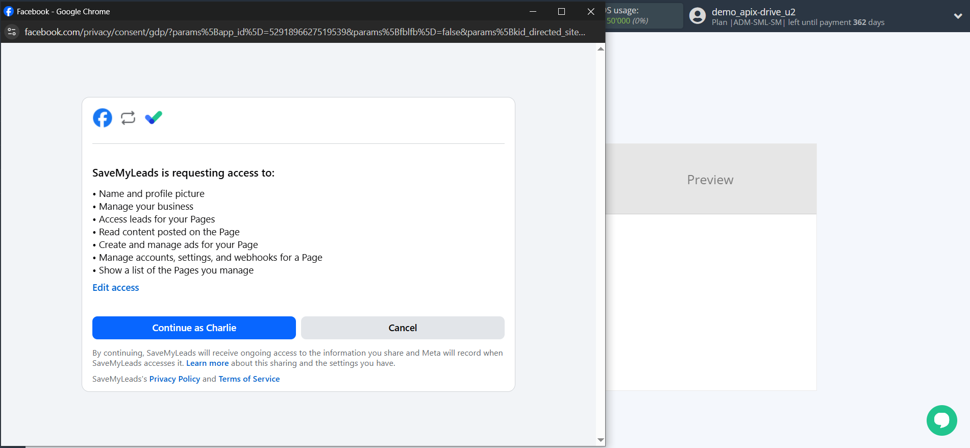 How to Connect Facebook with Afilnet | Data Source account connection