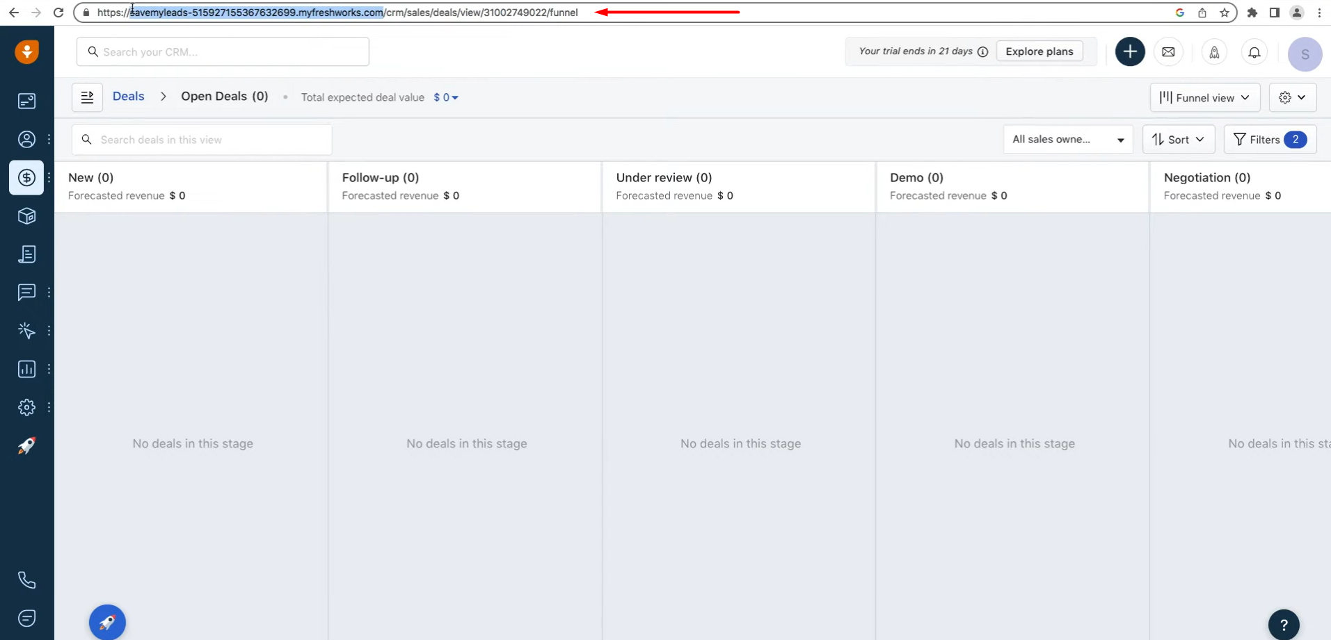 Copy the domain Copy the domain