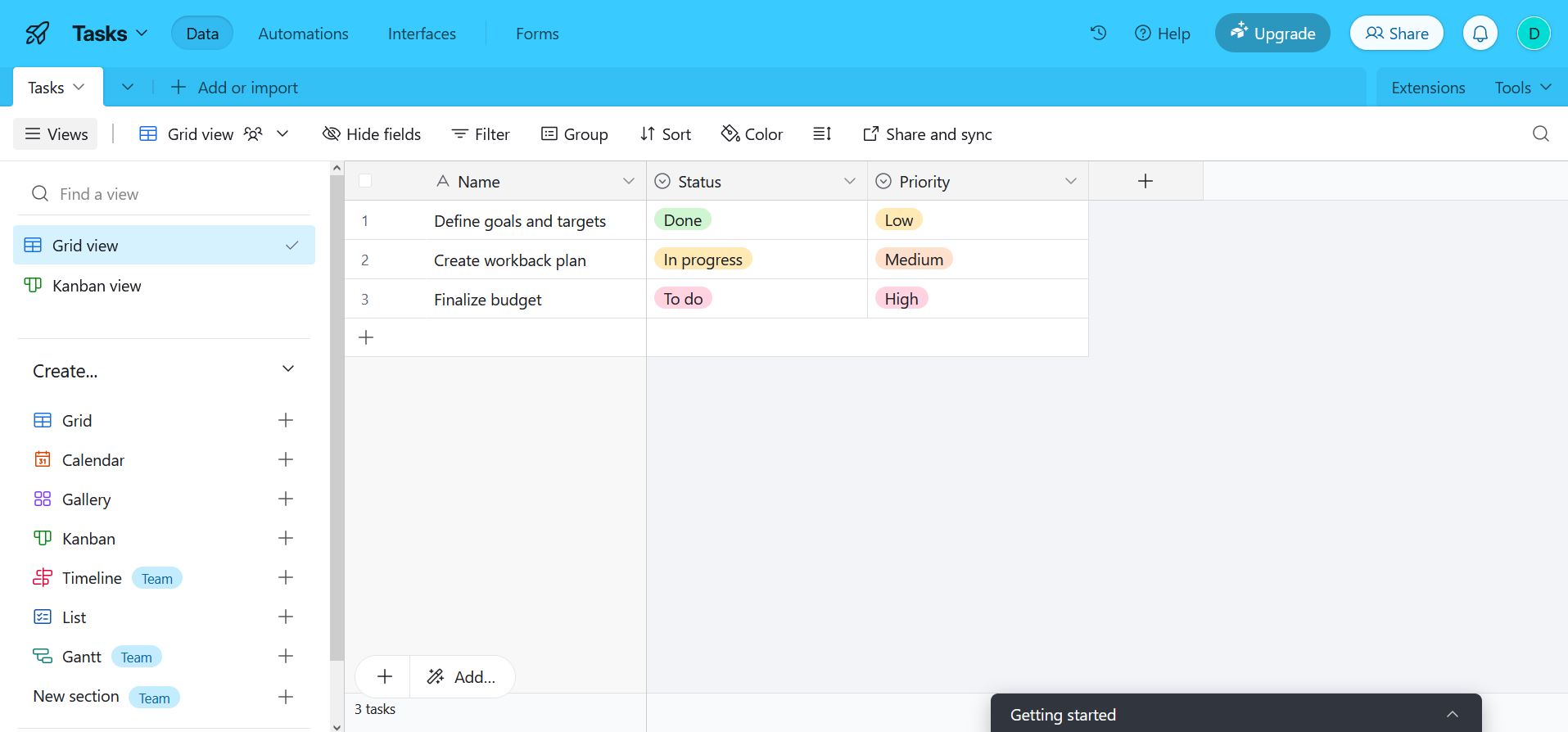 Data visualization in Airtable Data visualization in Airtable