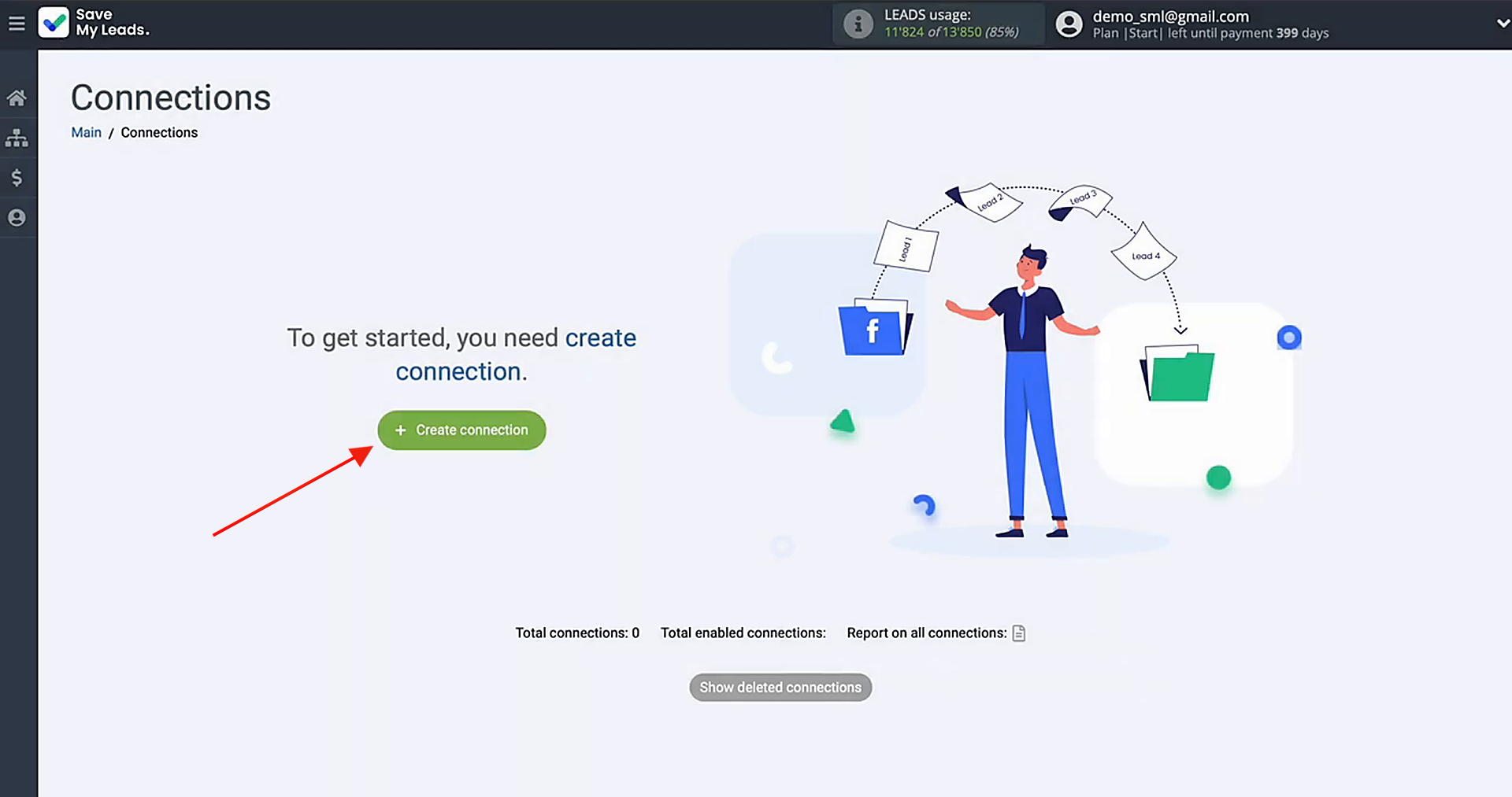 Set up a new connection