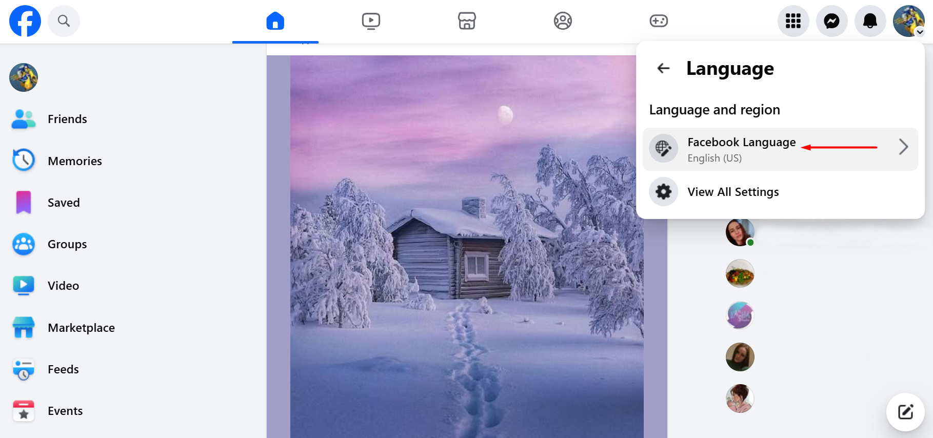 Facebook Language Facebook Language