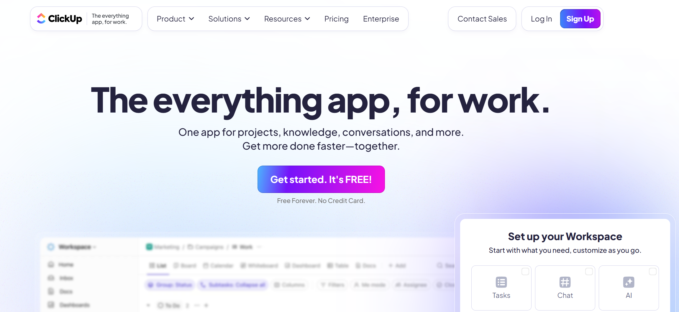 ClickUp website ClickUp website