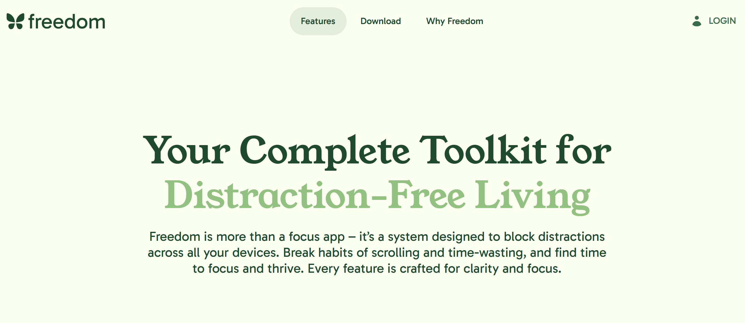 Freedom website Freedom website