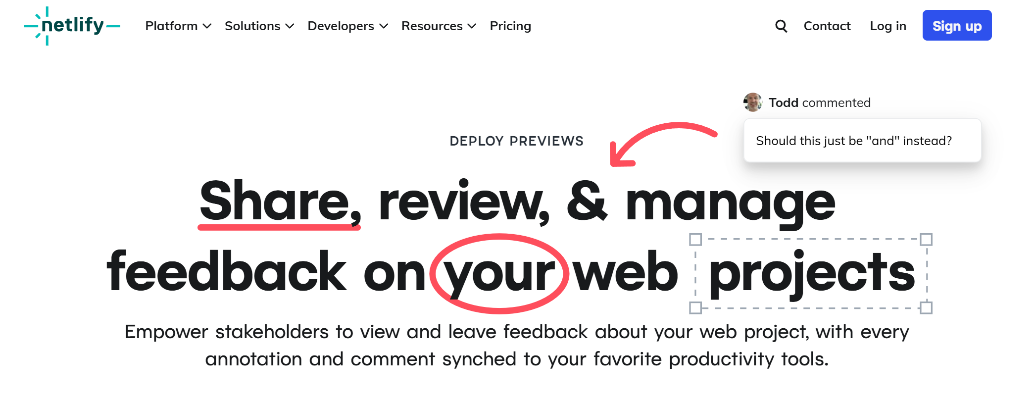 Netlify website: Deploy Previews feature Netlify website: Deploy Previews feature