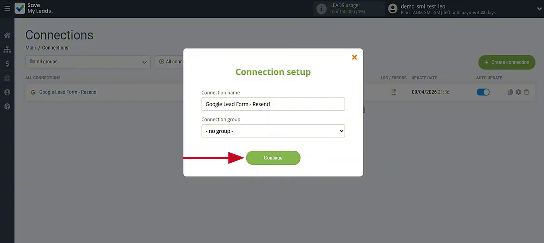 Change the connection name Change the connection name