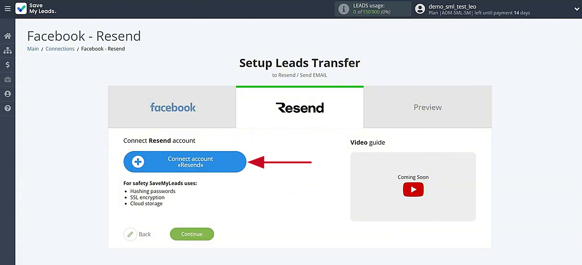 Connect your Resend account to SML
