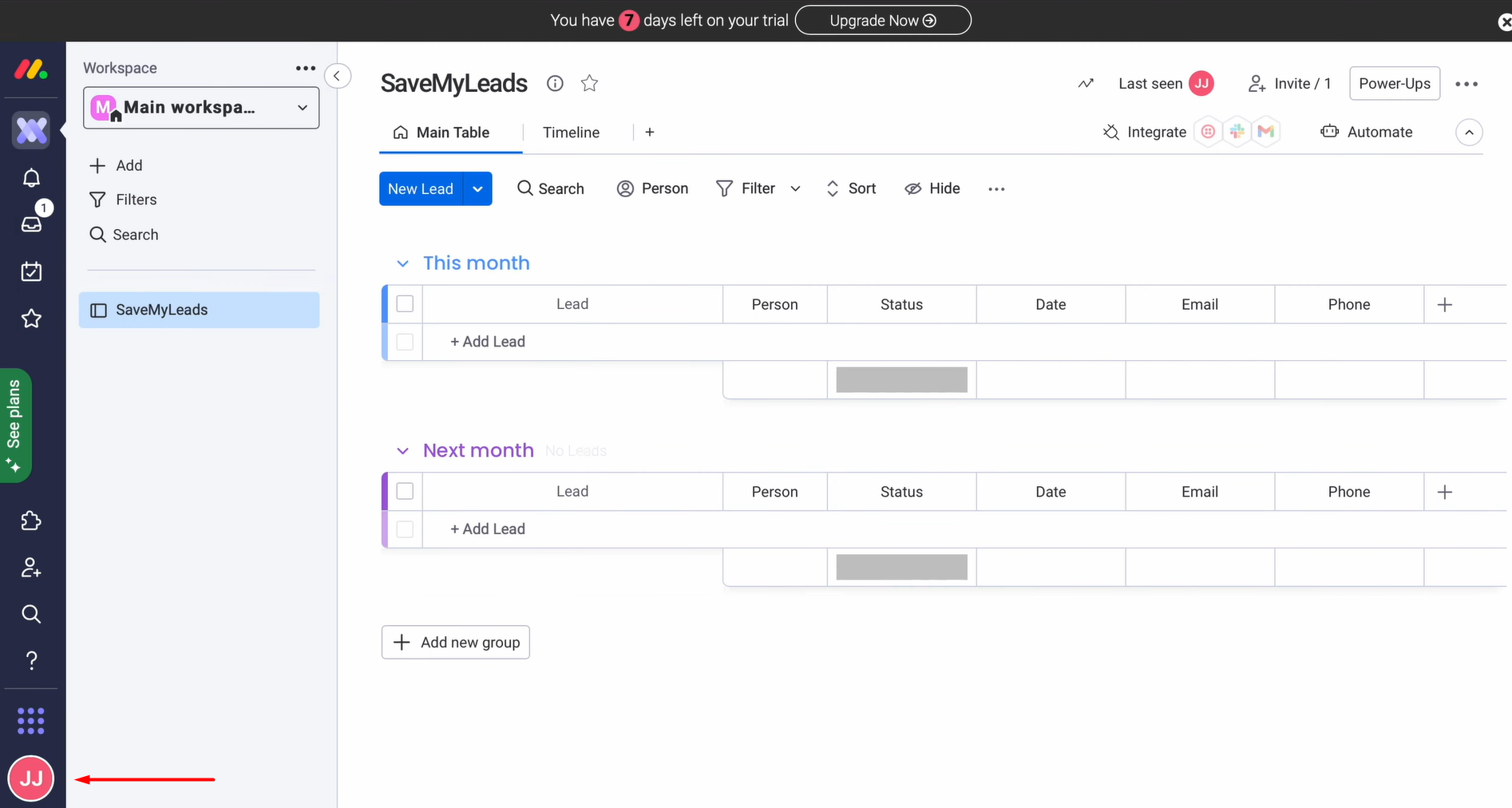 Go to profile settings on your Monday.com account Go to profile settings on your Monday.com account