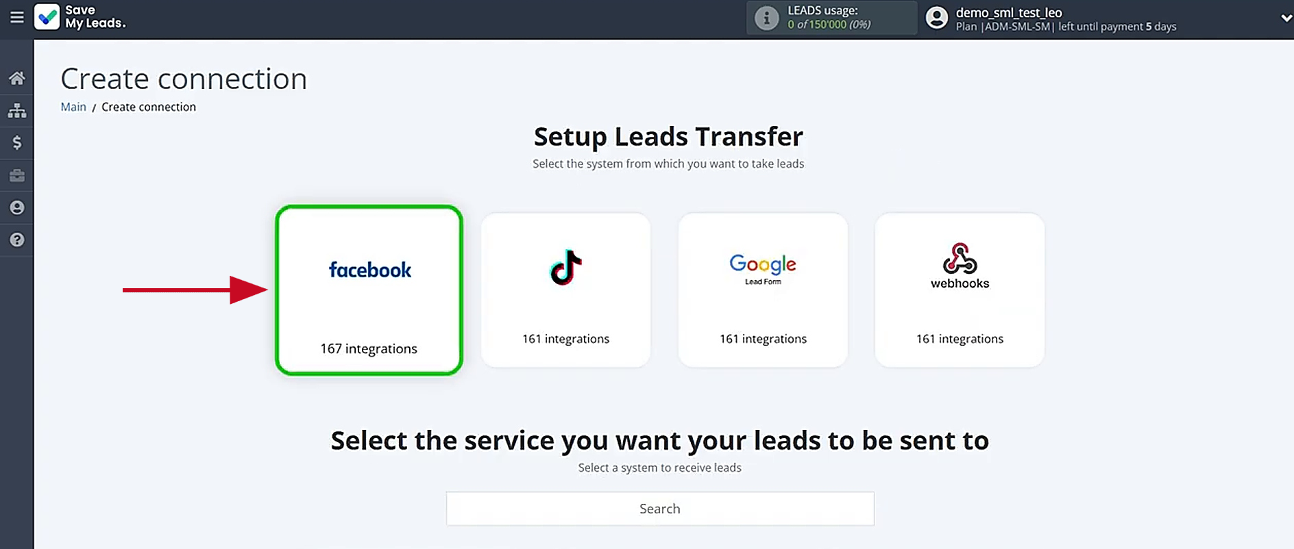 Select Facebook