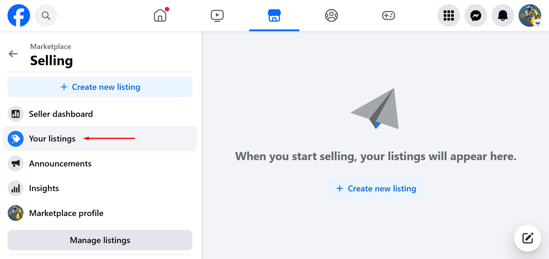 Your listings Your listings