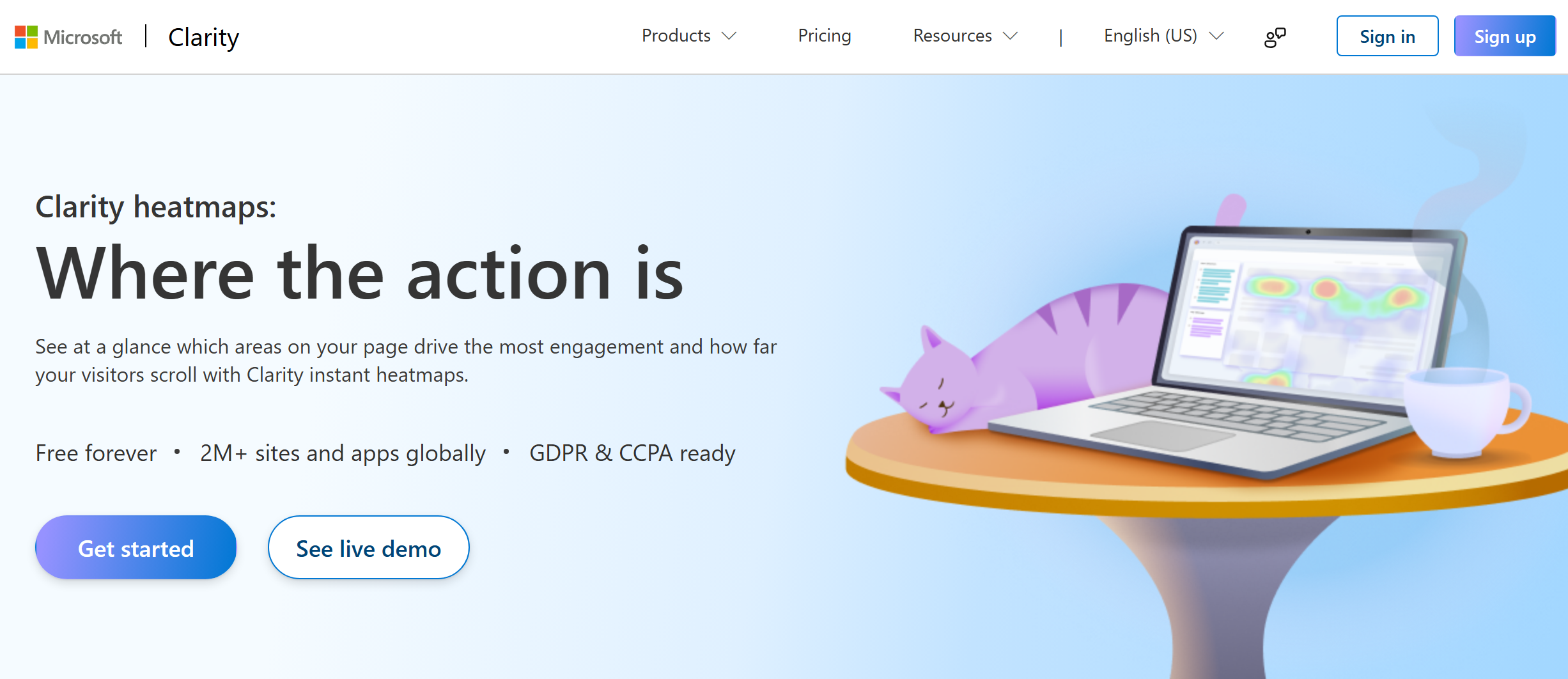 Microsoft Clarity website Microsoft Clarity website