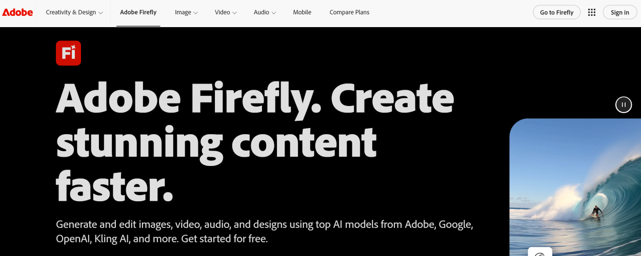Adobe website