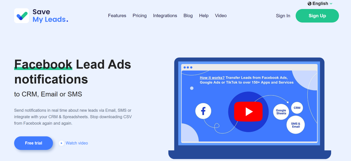 SaveMyLeads website