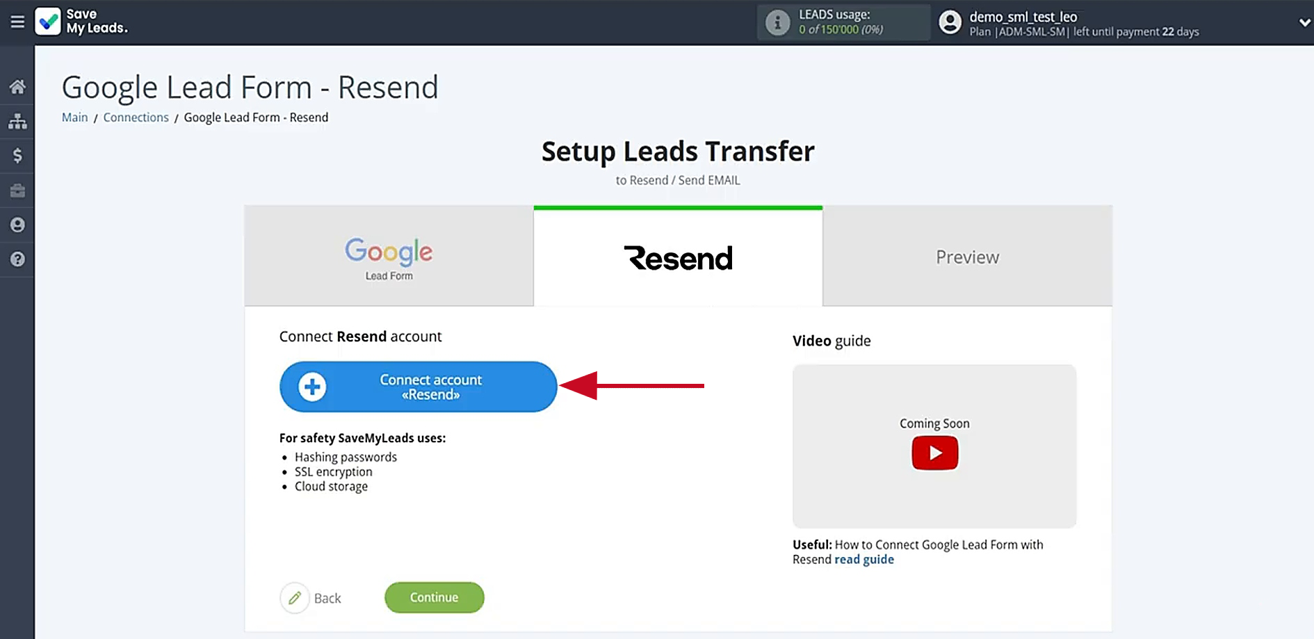 Connect your Resend account Connect your Resend account
