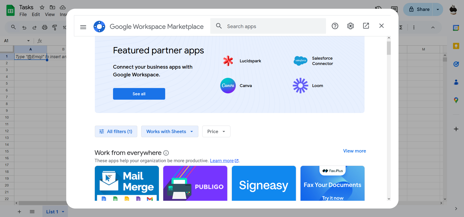 Add-ons in Google Workspace Marketplace Add-ons in Google Workspace Marketplace