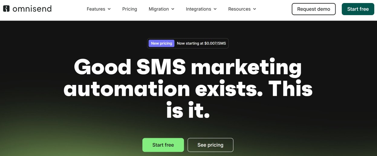 Omnisend website Omnisend website